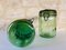 Grüne Französische Vintage Glasdosen von Solidex, 1930er, 2er Set 8