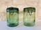 Grüne Französische Vintage Glasdosen von Solidex, 1930er, 2er Set 1