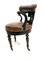 Napoleon III Office Chair in Leather and Wood on Casters 5