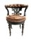 Napoleon III Office Chair in Leather and Wood on Casters 1