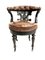Napoleon III Office Chair in Leather and Wood on Casters, Image 1