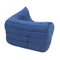 Togo Sofa and Corner Sofa in Blue Velvet by Michel Ducaroy for Ligne Roset, 1970s, Set of 2, Image 6