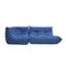 Togo Sofa and Corner Sofa in Blue Velvet by Michel Ducaroy for Ligne Roset, 1970s, Set of 2, Image 1