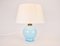 French Blue Glass Lamp, 1930s 6
