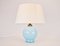 French Blue Glass Lamp, 1930s, Image 3