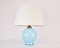 French Blue Glass Lamp, 1930s 5