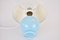 French Blue Glass Lamp, 1930s, Image 7