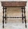 Early 20th Century Carved Oak Table with One Drawer, 1940s 20