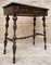 Early 20th Century Carved Oak Table with One Drawer, 1940s, Image 10