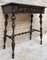 Early 20th Century Carved Oak Table with One Drawer, 1940s 4