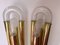 Italian Murano Glass Brass Chain Floor Lamps attributed to Aldo Nason for Mazzega, 1970s, Set of 2 3