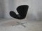 Swan Chair 3320 in Black Leather by Arne Jacobsen for Fritz Hansen, 1950s 16