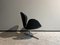Swan Chair 3320 aus schwarzem Leder von Arne Jacobsen für Fritz Hansen, 1950er 4