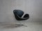 Swan Chair 3320 in Black Leather by Arne Jacobsen for Fritz Hansen, 1950s 2