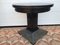 Black Round Table on a Leg Covered with Pressed Brass Sheet. 1920s 11