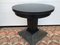 Black Round Table on a Leg Covered with Pressed Brass Sheet. 1920s 8