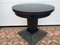 Black Round Brass Embossed Sheet Table & Chairs, 1920s, Set of 4 4