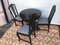 Black Round Brass Embossed Sheet Table & Chairs, 1920s, Set of 4, Image 24