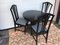 Tavolo e sedie rotondi in ottone sbalzato nero, anni '20, set di 4, Immagine 18