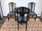 Black Round Brass Embossed Sheet Table & Chairs, 1920s, Set of 4, Image 35