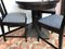 Tavolo e sedie rotondi in ottone sbalzato nero, anni '20, set di 4, Immagine 25