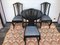Black Round Brass Embossed Sheet Table & Chairs, 1920s, Set of 4 27