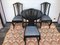 Black Round Brass Embossed Sheet Table & Chairs, 1920s, Set of 4, Image 27