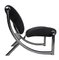 Futuristic Lounge Chair in Chromed Steel Structure 1