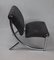 Futuristic Lounge Chair in Chromed Steel Structure 2