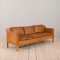 Vintage Light Cognac Aniline Leather 3-Seater Sofa by Mogens Hansen, Denmark, 1970s 10