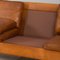 Vintage Light Cognac Aniline Leather 3-Seater Sofa by Mogens Hansen, Denmark, 1970s 11