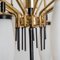 Italian Milkglass and Brass Chandelier from Stilnovo, 1960s 4