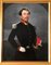 Unknown, Painting on Canvas of a French Officer, Napoleon III, Oil on Canvas, Framed 9