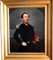 Unknown, Painting on Canvas of a French Officer, Napoleon III, Oil on Canvas, Framed 1