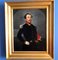 Unknown, Painting on Canvas of a French Officer, Napoleon III, Oil on Canvas, Framed 11