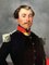 Unknown, Painting on Canvas of a French Officer, Napoleon III, Oil on Canvas, Framed 12