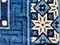 Alfombra Pao-Tao china vintage en azul con diseño geométrico, años 20, Imagen 14
