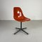 Orangefarbener PSC Bürostuhl mit Drehgestell von Eames für Herman Miller, 1960er 1