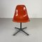 Orangefarbener PSC Bürostuhl mit Drehgestell von Eames für Herman Miller, 1960er 4