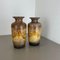 Pottery Fat Lava Desert Vases attributed to Scheurich, Germany, 1970s, Set of 2 3