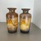 Pottery Fat Lava Desert Vases attributed to Scheurich, Germany, 1970s, Set of 2 2