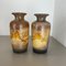 Vases en Poterie Fat Lava Desert attribués à Scheurich, Allemagne, 1970s, Set de 2 2