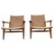 Mid-Century Modern Ch25 Lounge Chair in Oak by Hans Wegner, 1962, Set of 2 1