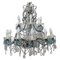 Large Crystal Chandelier with 18 Bulbs, 1930s, Image 1