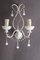 French White Murano Opaline Drops Wall Sconces, 1950s, Set of 2 3