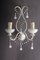 Appliques Murales Drops en Opaline de Murano Blanche, France, 1950s, Set de 2 2