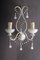 French White Murano Opaline Drops Wall Sconces, 1950s, Set of 2, Image 2