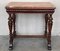 Neoclassical Italian Walnut Side Table with Marble Top and Carved Decor, 1800s, Image 3