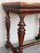 Neoclassical Italian Walnut Side Table with Marble Top and Carved Decor, 1800s 9