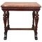 Neoclassical Italian Walnut Side Table with Marble Top and Carved Decor, 1800s 1